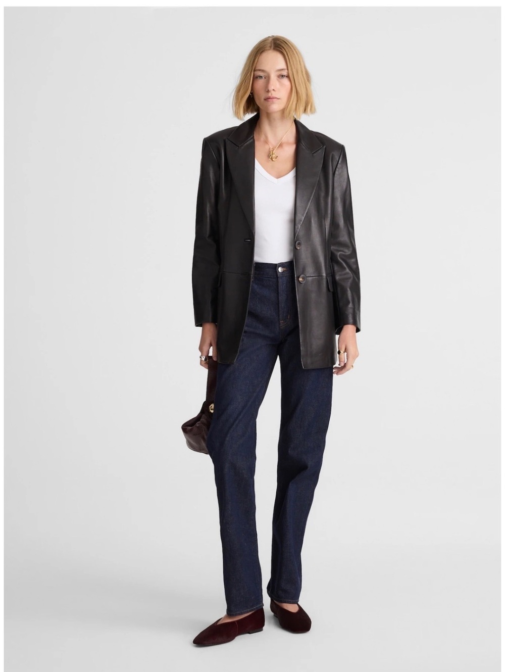 Madewell The Longline Straight Jean Rinse Wash Size 29 High Rise Straight Leg